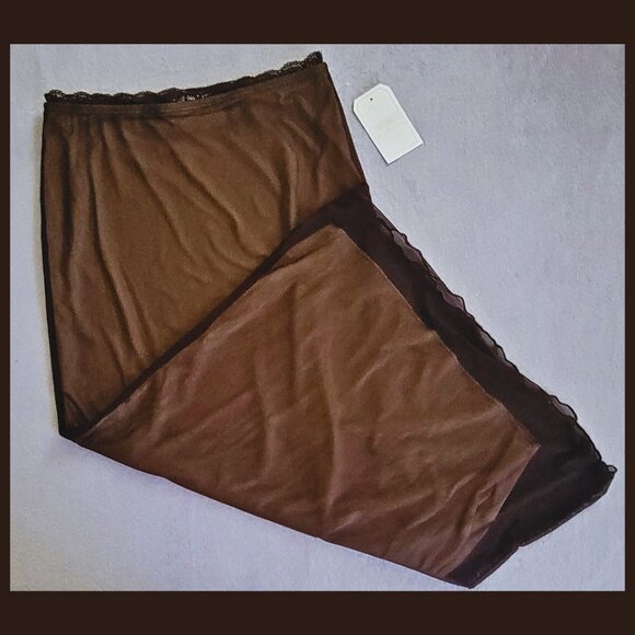 NWT Brown Lace Skirt - Picture 1 of 5